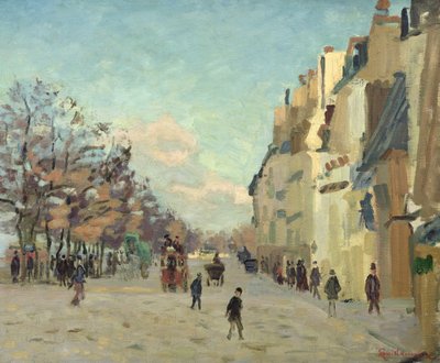 Paris, Quai de Bercy, Snow Effect by Jean Baptiste Armand Guillaumin